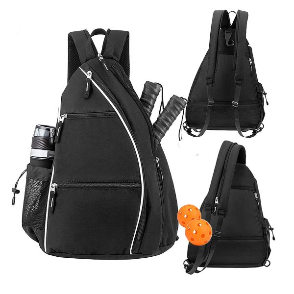 Pickleball Tennis Bag Reversible Crossbody Backpack