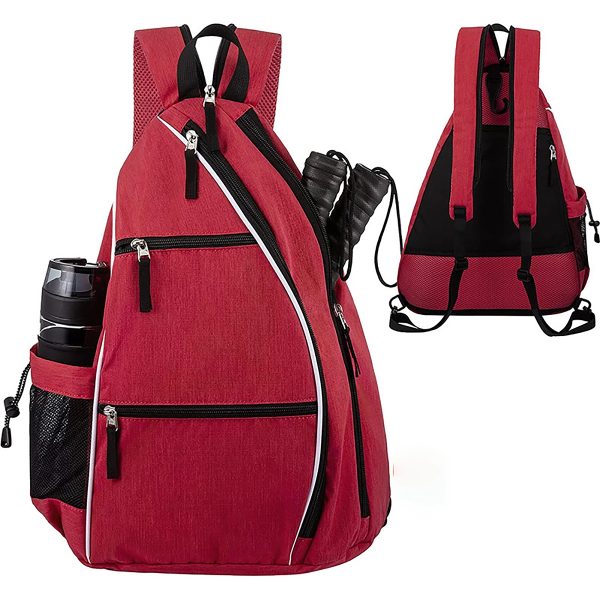 Pickleball Tennis Bag Reversible Crossbody Backpack