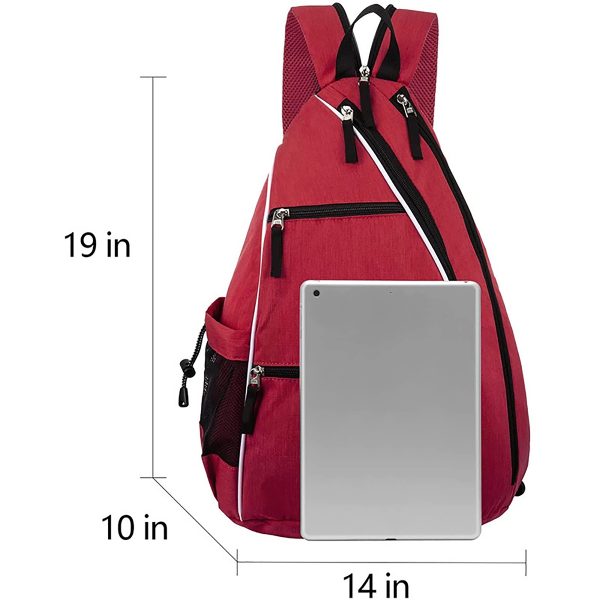 Pickleball Tennis Bag Reversible Crossbody Backpack
