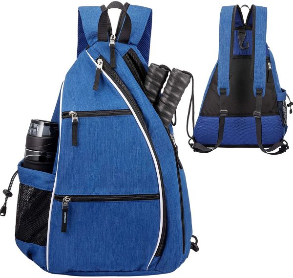 Pickleball Tennis Bag Reversible Crossbody Backpack