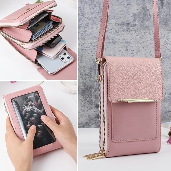 Women Vertical Touch Screen Bag,Small Crossbody Shoulder Bag
