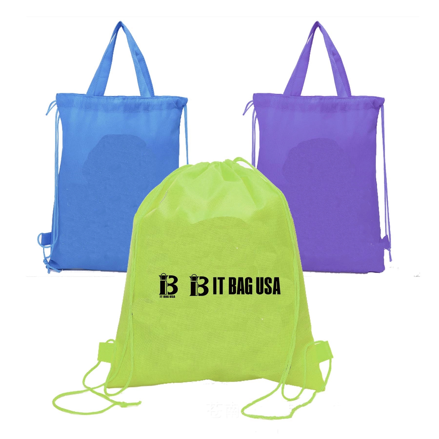 2 IN 1 Non-Woven Drawstring Backpack & Tote Bag