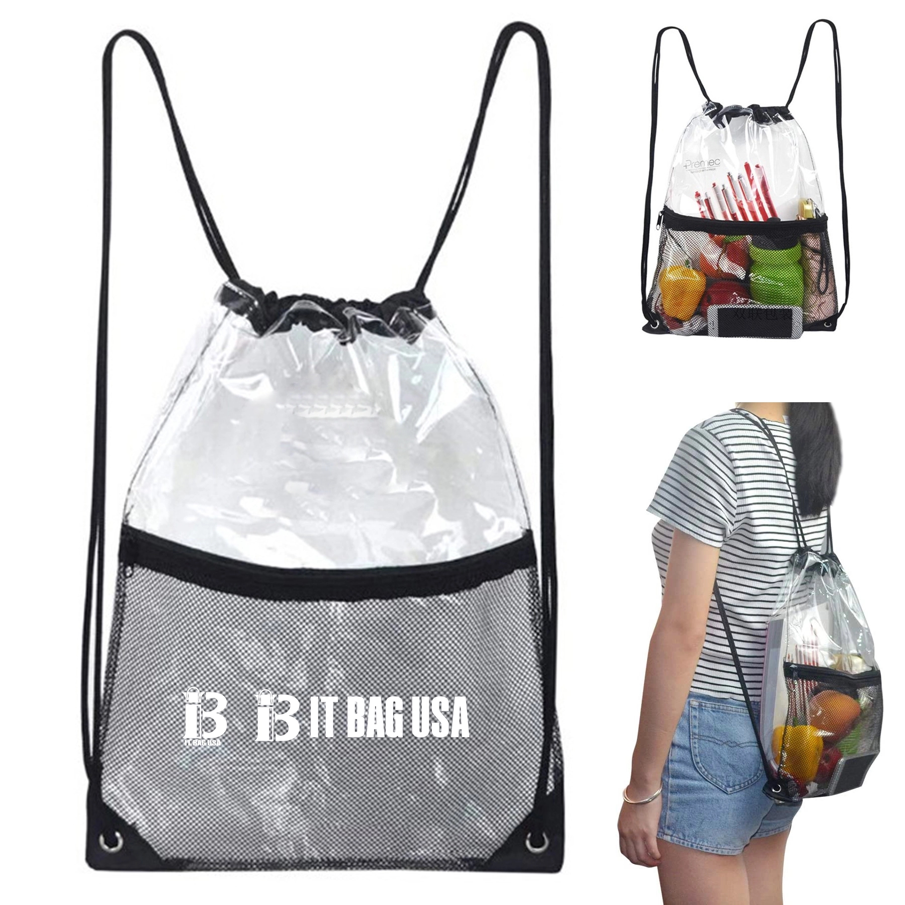 Clear Drawstring Bags