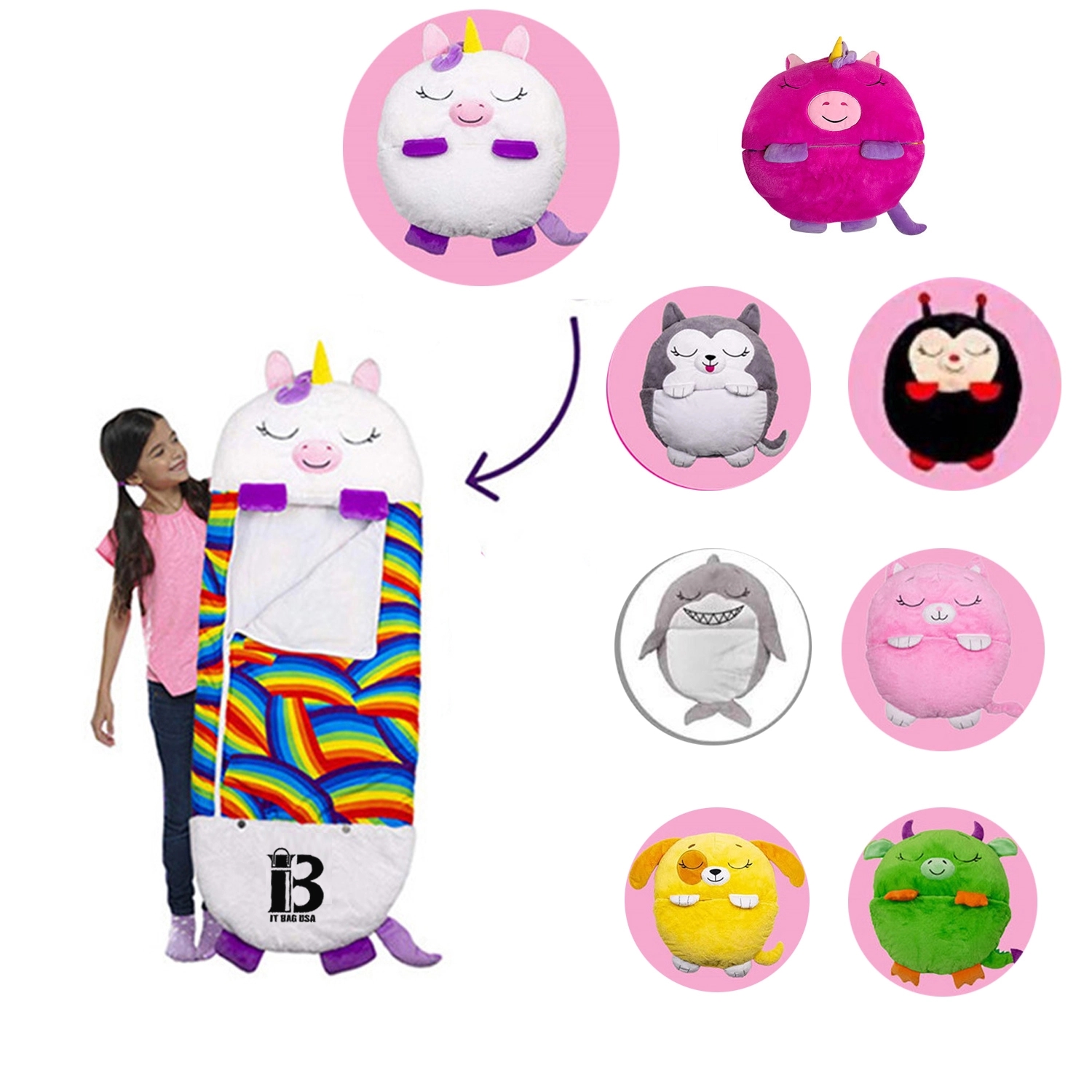 Animal Baby Kids Sleeping Bag Soft Sleepy Sack