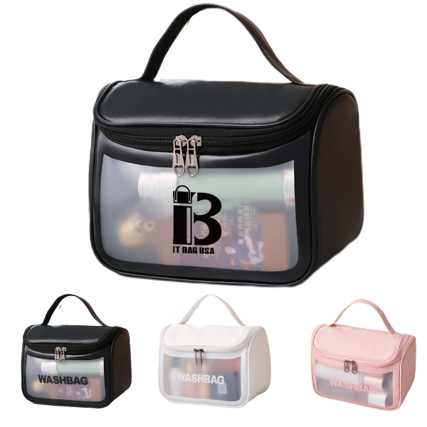 Pvc Zippered Toiletry Makeup Bag