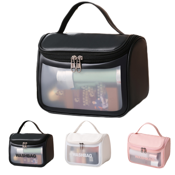 Pvc Zippered Toiletry Makeup Bag