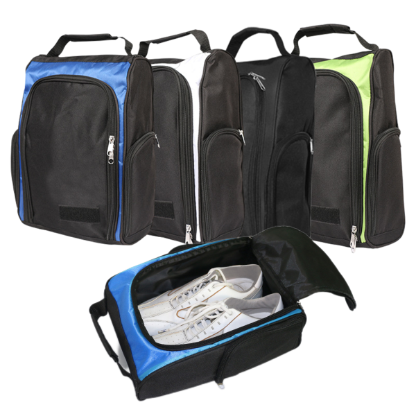 Zippered Golf Shoe Bag With Outside Pockets