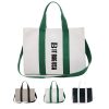 Stylish Canvas Tote Bag Top Zipper Closure