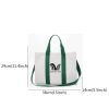 Stylish Canvas Tote Bag Top Zipper Closure