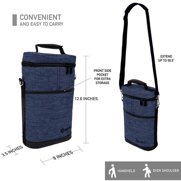 Insulated Wine Carrier Bag for Travel