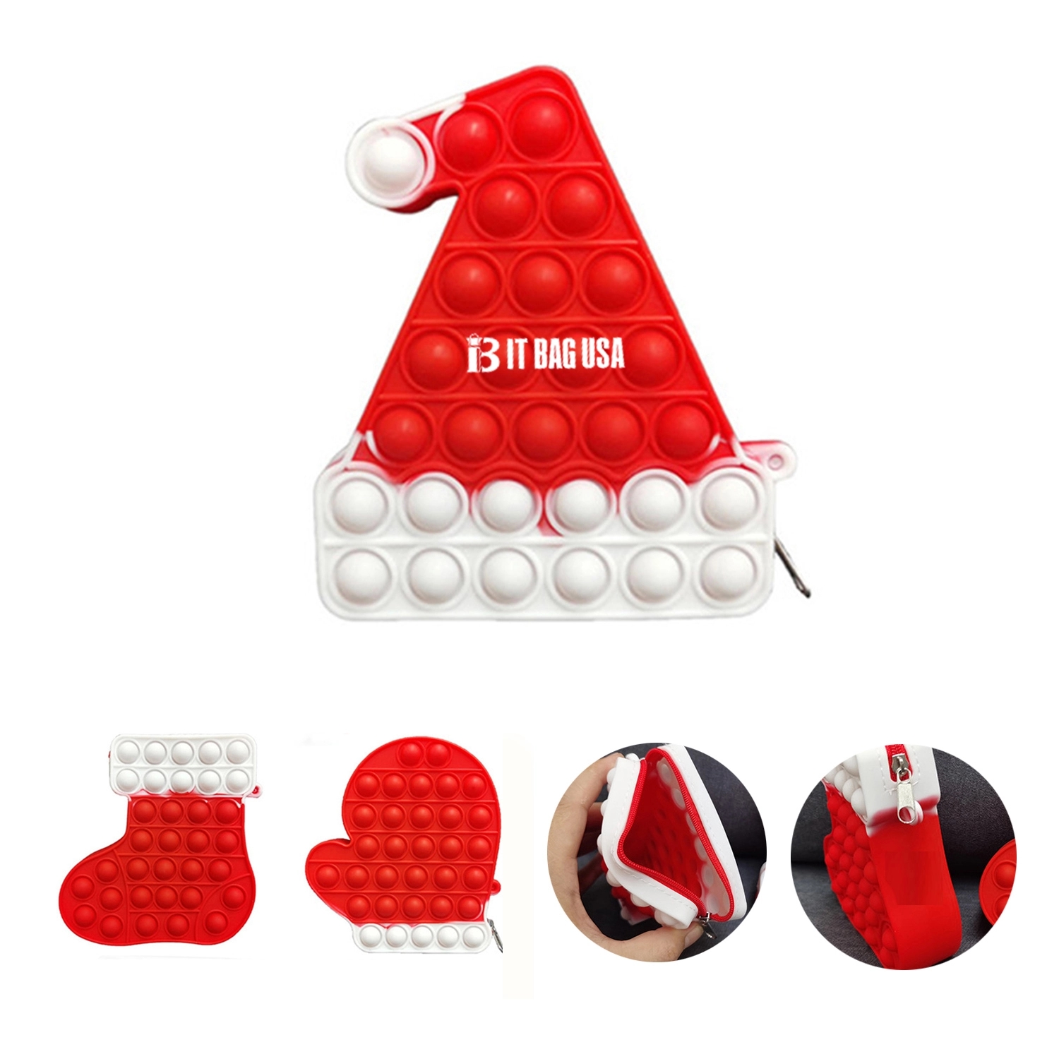 Christmas Silicone Fidget Small Pop Bag