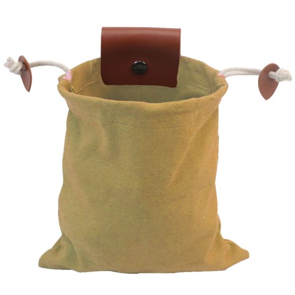 Mushroom Foraging Bag Waxed Canvas Collapsible Camping Pouch