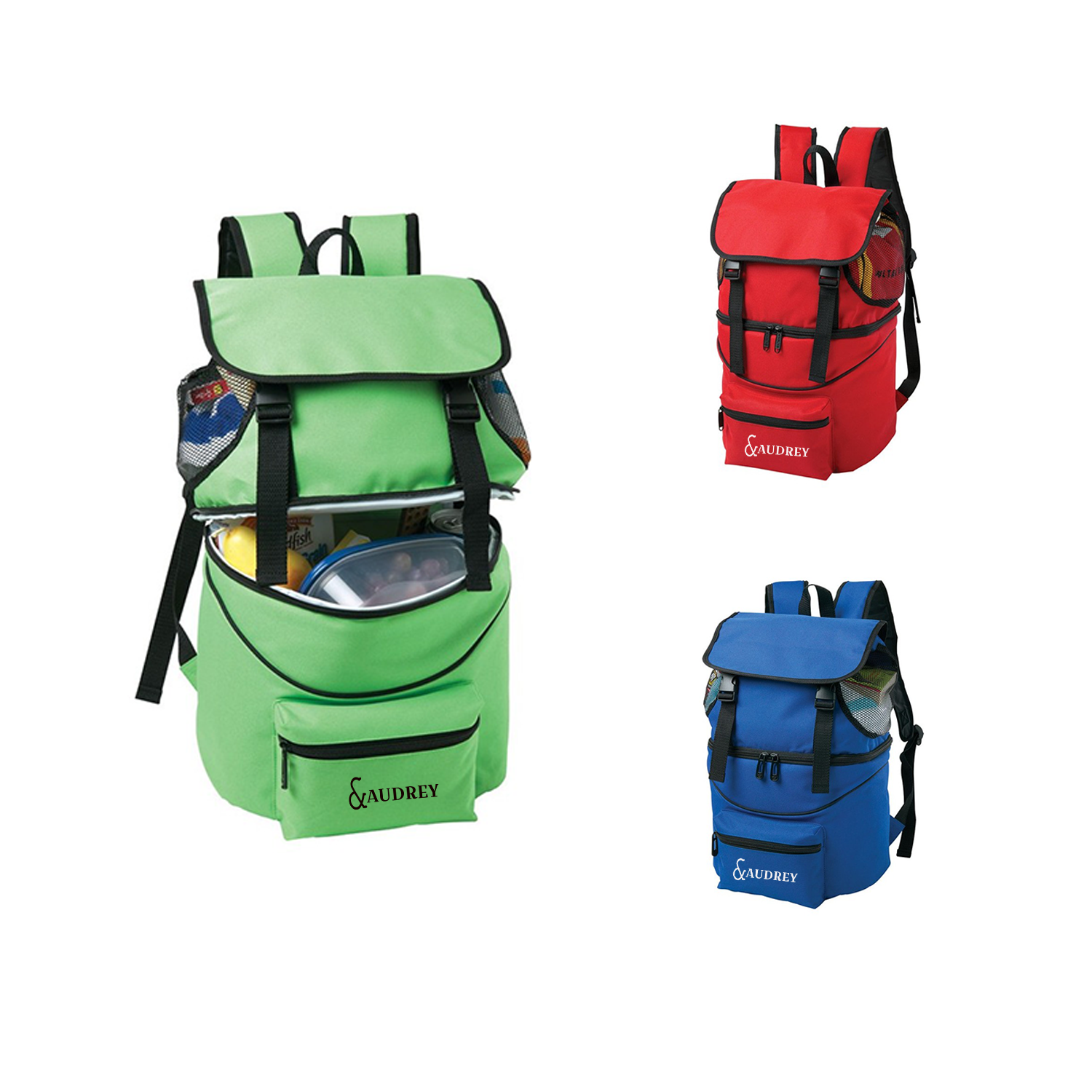Cooler Backpack w/Front Zippered Pocket