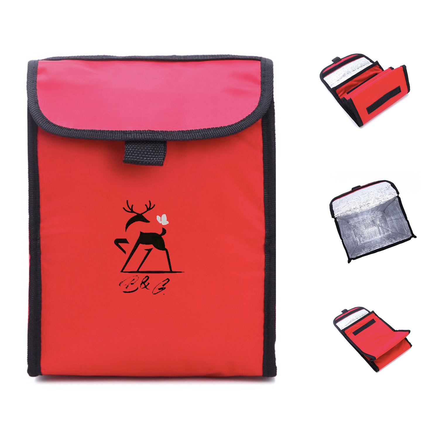 10" x 7.25" Non-Woven Foldable Lunch Tote Cooler