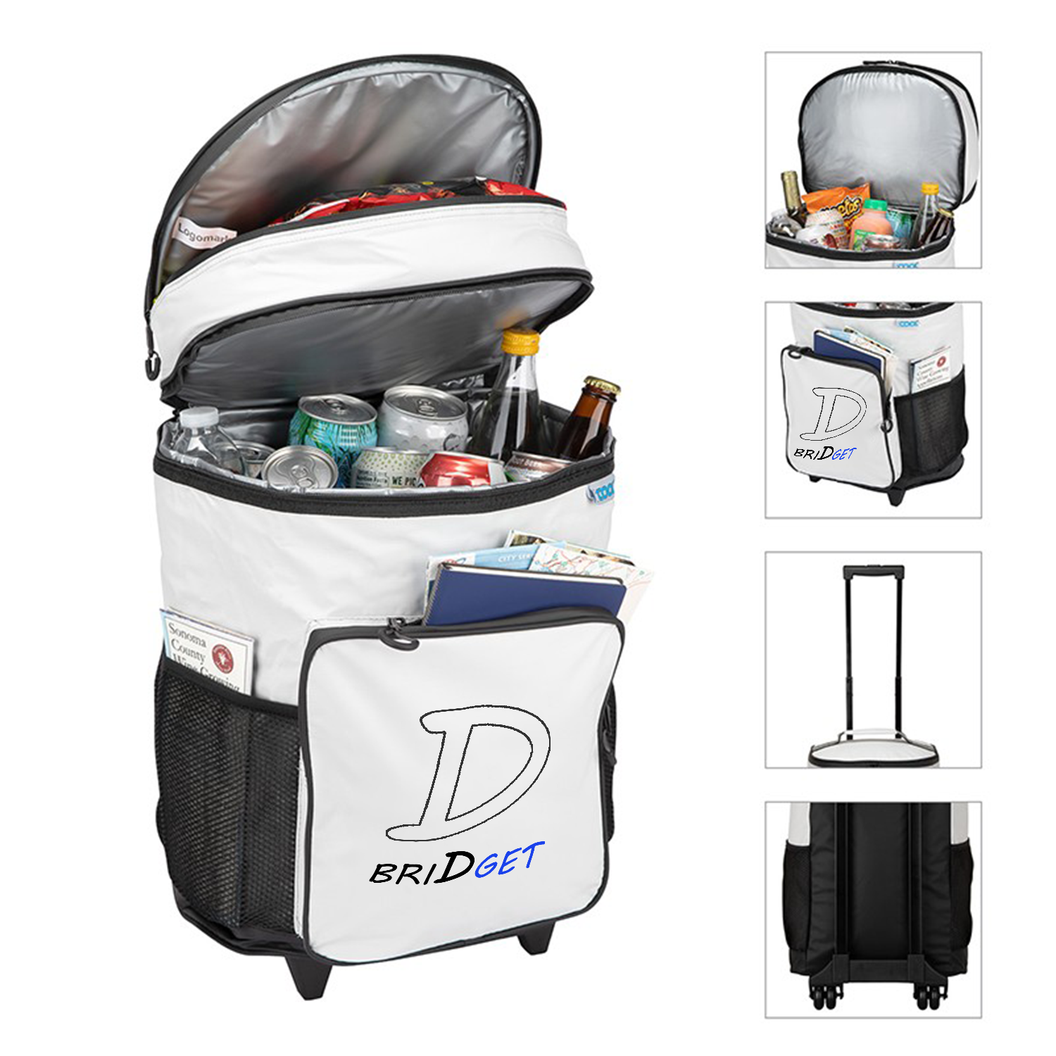 30-Can Suitcase Rolling Cooler Bag