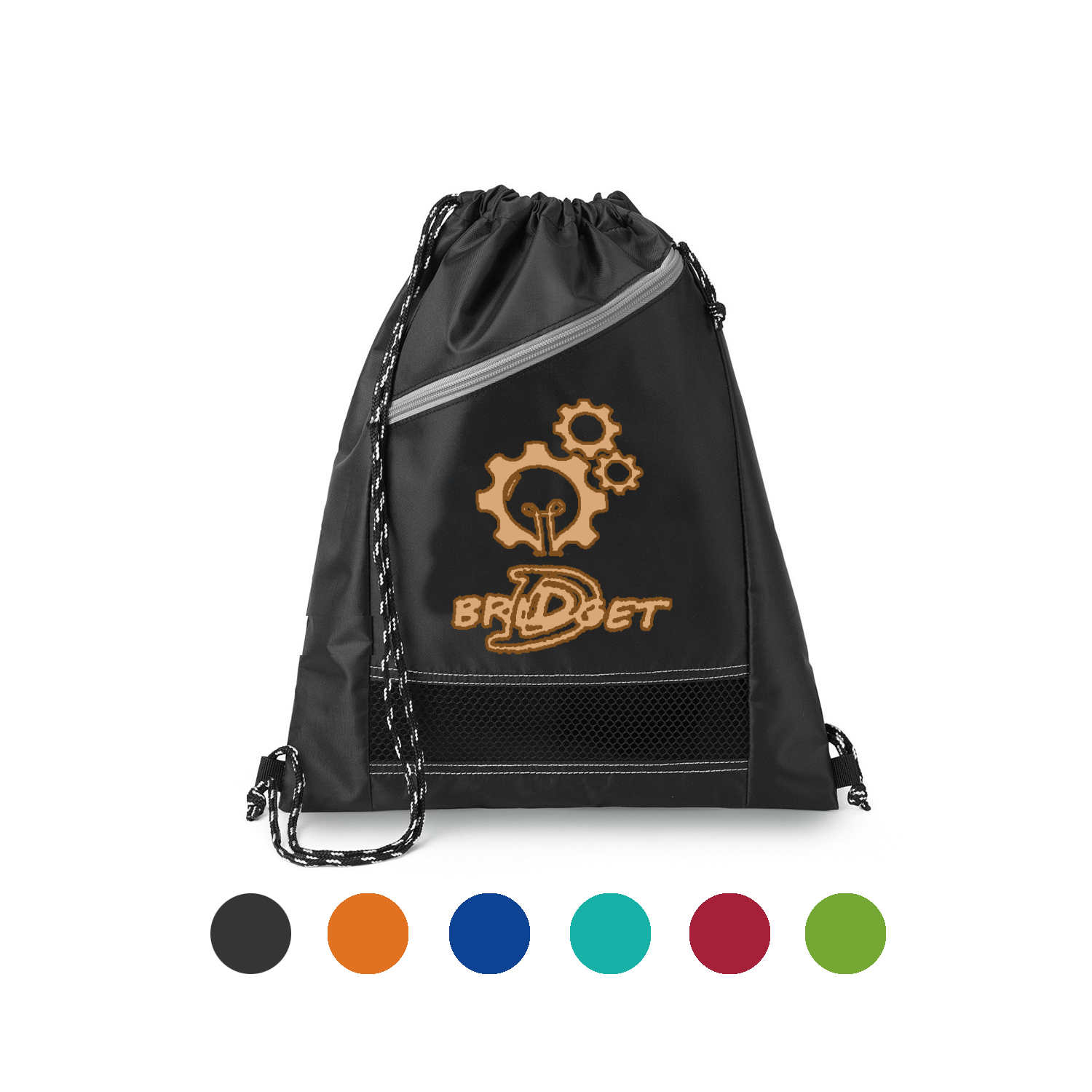 Pocket Polyester Drawstring Backpack