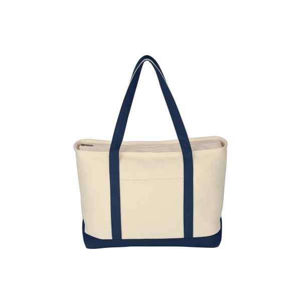Large Cotton Canvas Boat Tote Bag
