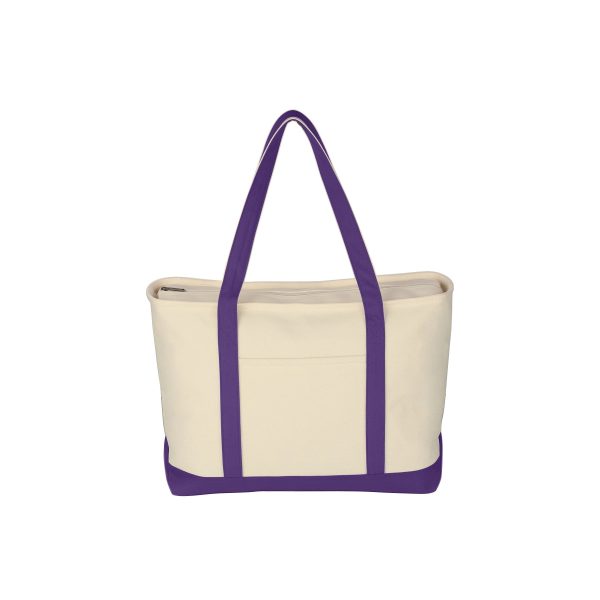 Large Cotton Canvas Boat Tote Bag