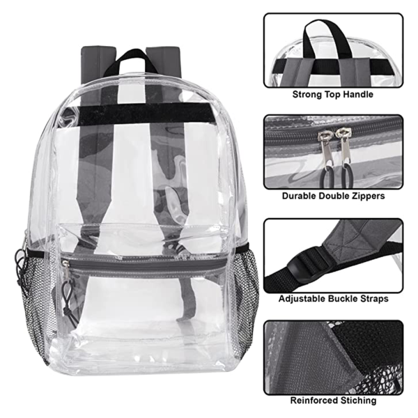 Pvc Clear Backpack With Reinforced Straps