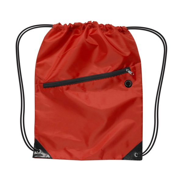 Drawstring Backpack w/ Zipper