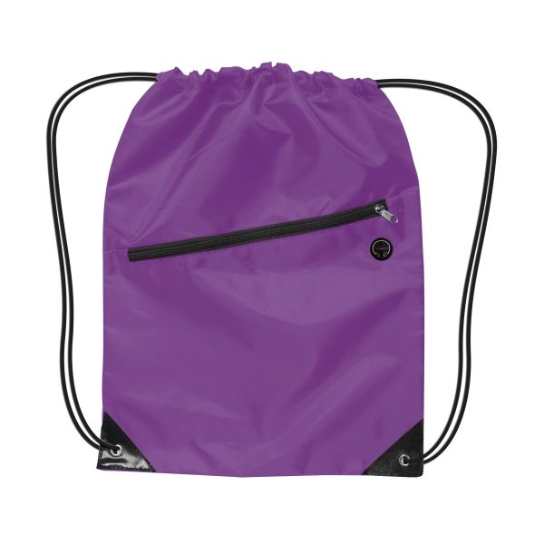 Drawstring Backpack w/ Zipper