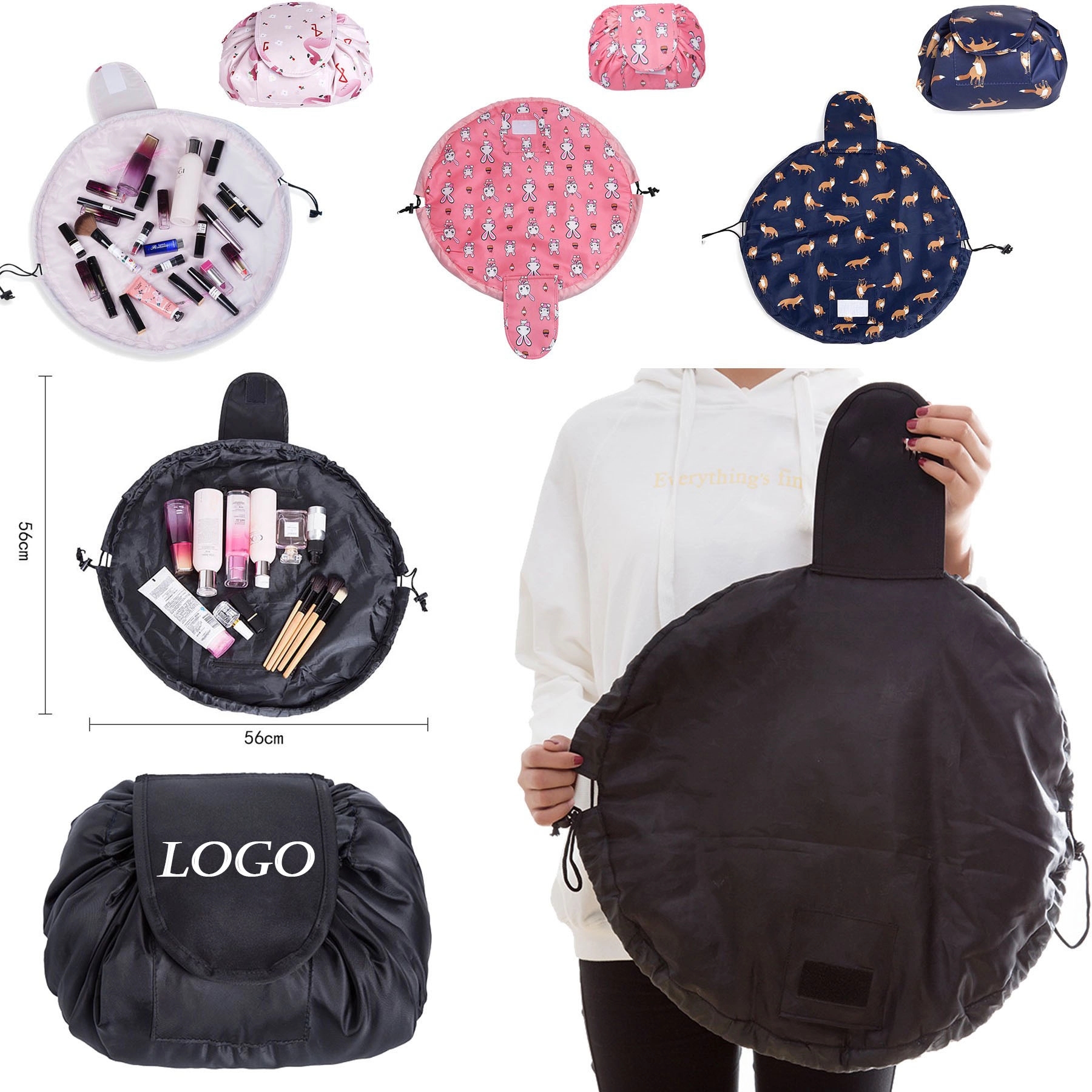 2-in-1 Travel Cosmetic Makeup Bag