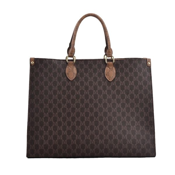 Female Large Capacity Retro Mature Leather Handbag Tote Bag