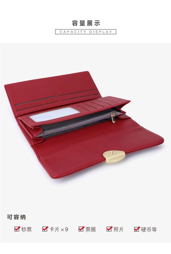 Women'S Leather Large Capacity Purse Card Bag