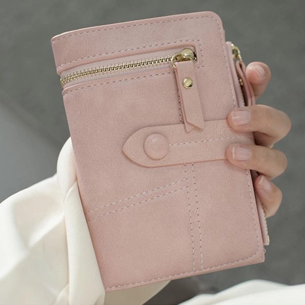 Women's PU Leather Short Zipper Purse