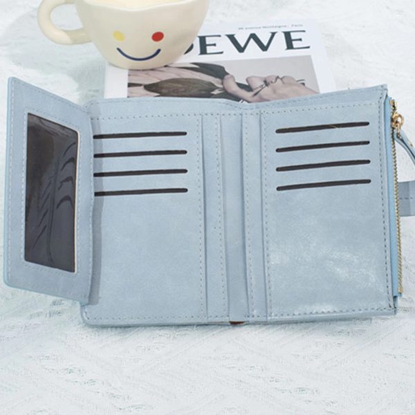 Women's PU Leather Short Zipper Purse