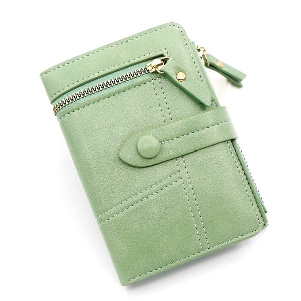 Women's PU Leather Short Zipper Purse