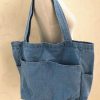 Denim Men'S And Women'S Canvas Large Tote Bag