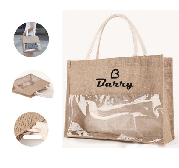 Large Jute Beach Handbag/Woven Tote Bag