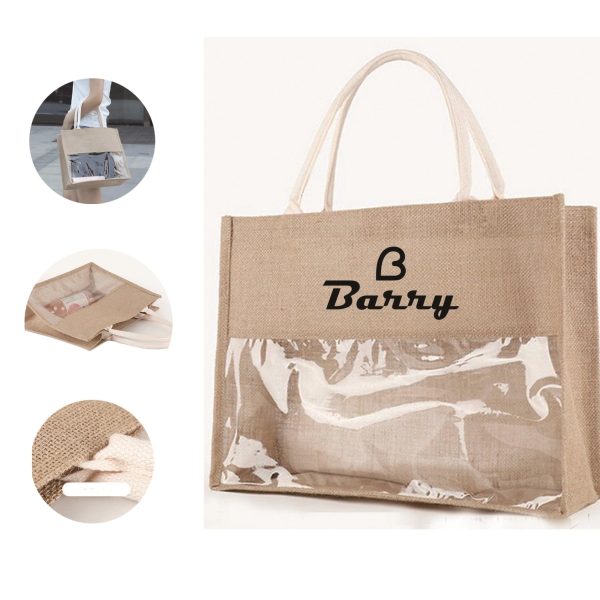 Large Jute Beach Handbag/Woven Tote Bag