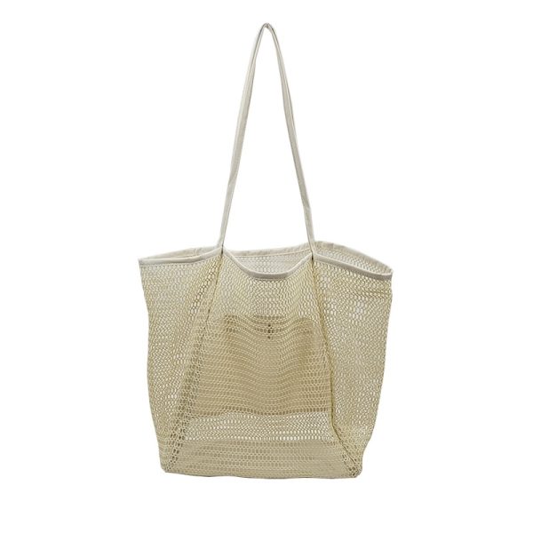 Mesh Beach Tote For Women Big Capacity Shoulder Handbags Bag