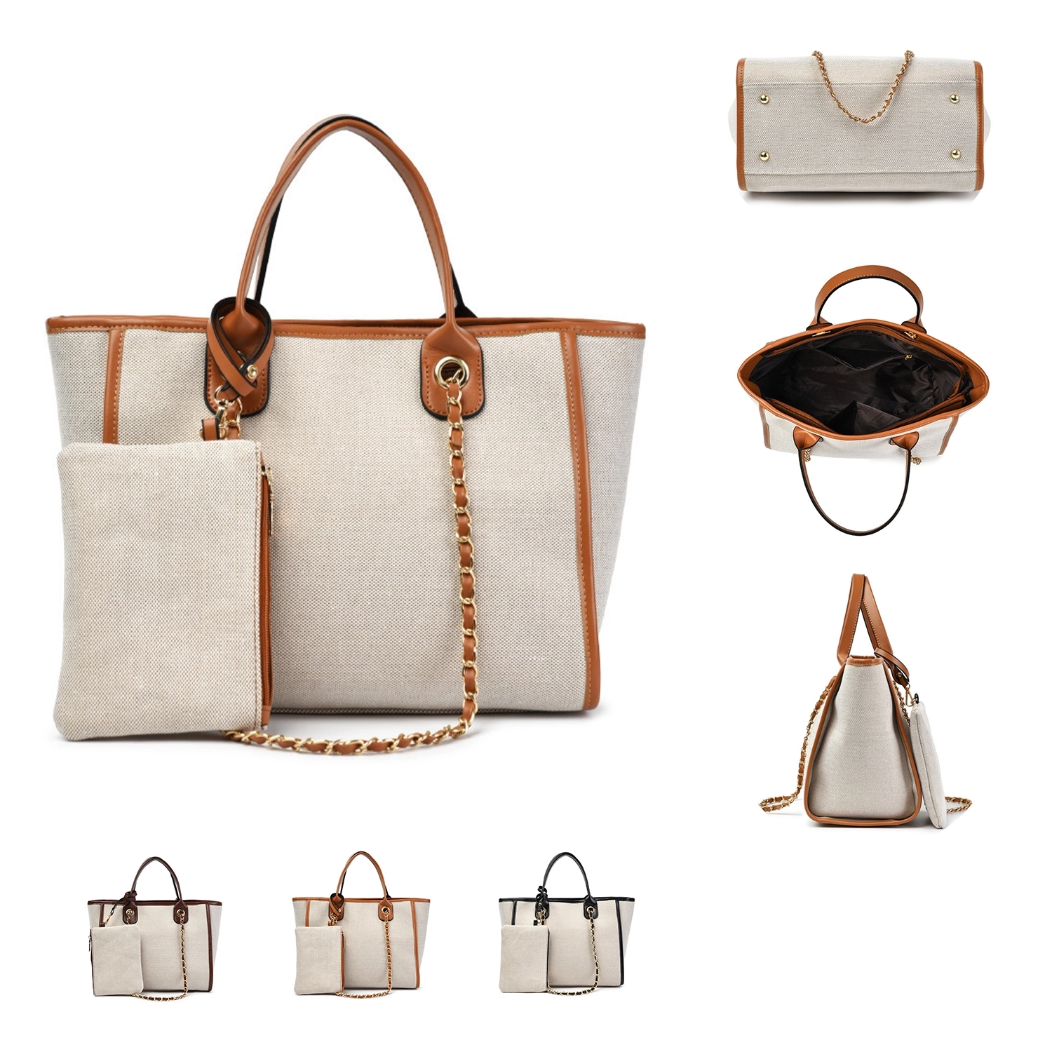 2 Pcs Large Capacity Fashion Tote Bag