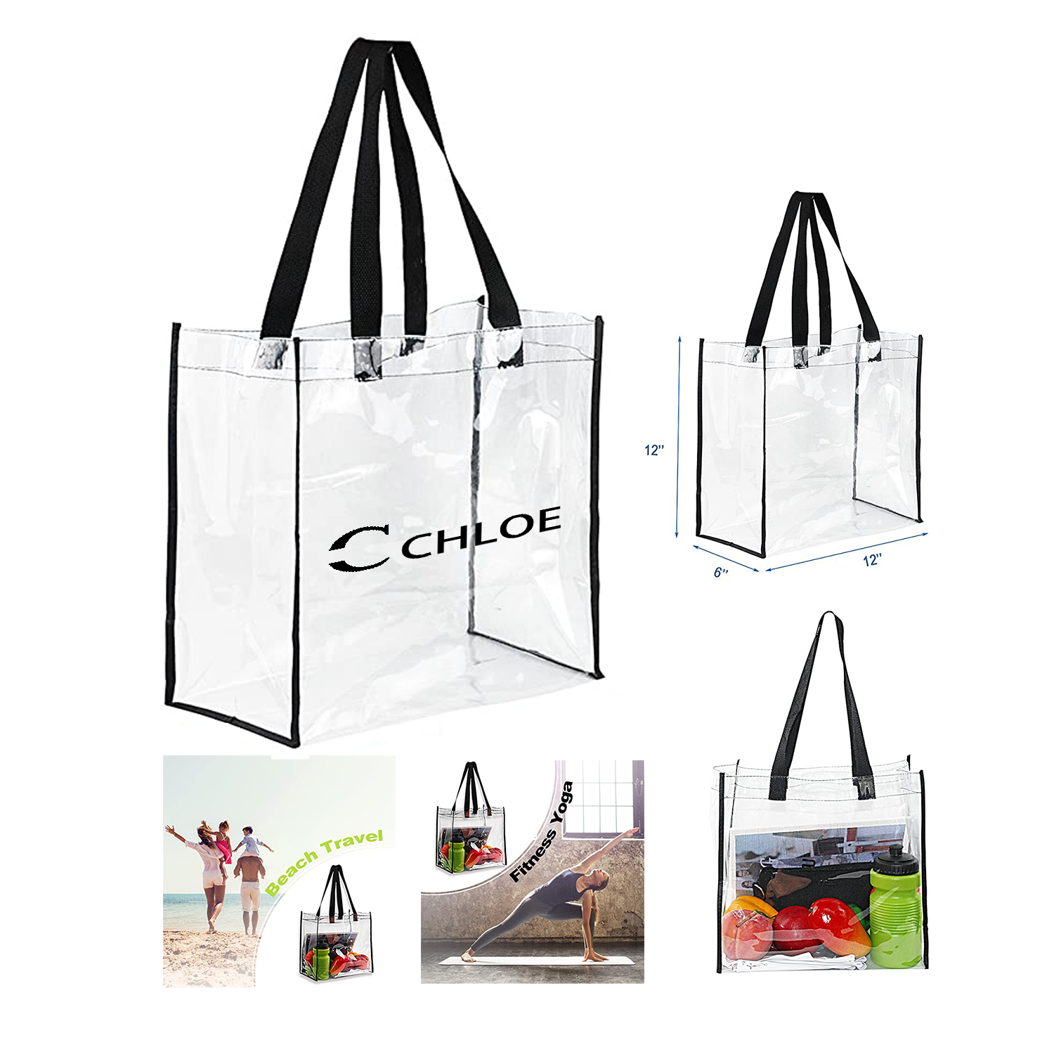 PVC Open Stadium Tote