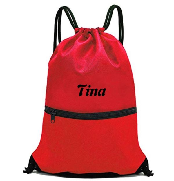 Drawstring Backpack Bag Sport Gym Sackpack