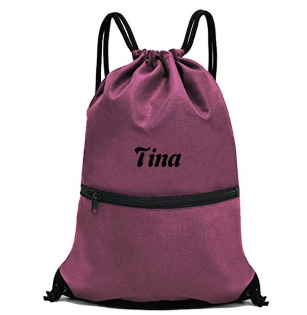 Drawstring Backpack Bag Sport Gym Sackpack