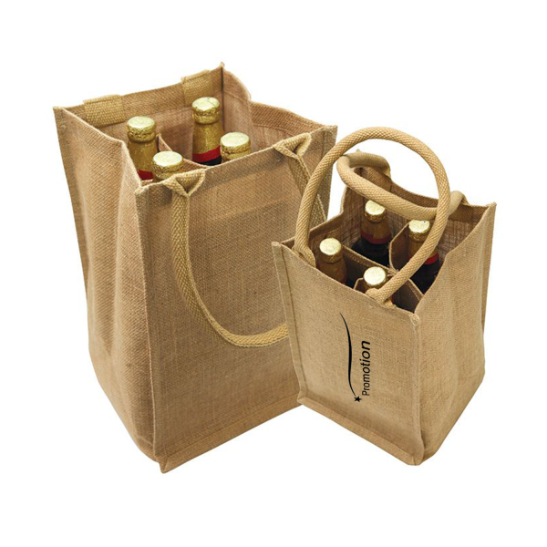Jute Bottle Wine Bag With Handle