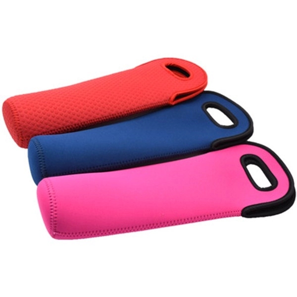 Insulated Neoprene Single Bottle Wine Tote Carrier Bags