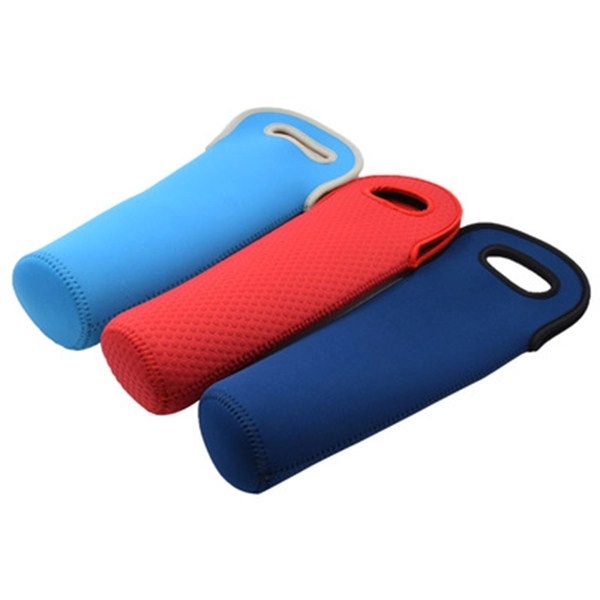 Insulated Neoprene Single Bottle Wine Tote Carrier Bags
