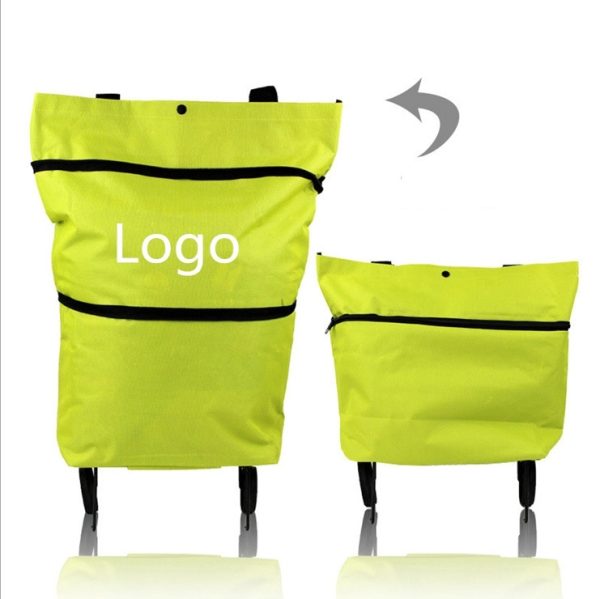 Folding Shopping Bag Collapsible Trolley with Wheels