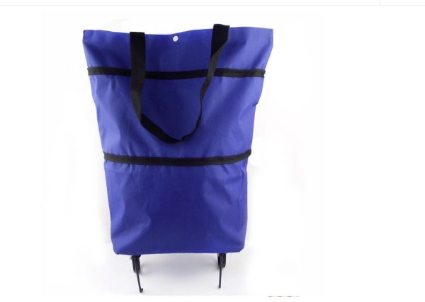 Folding Shopping Bag Collapsible Trolley with Wheels
