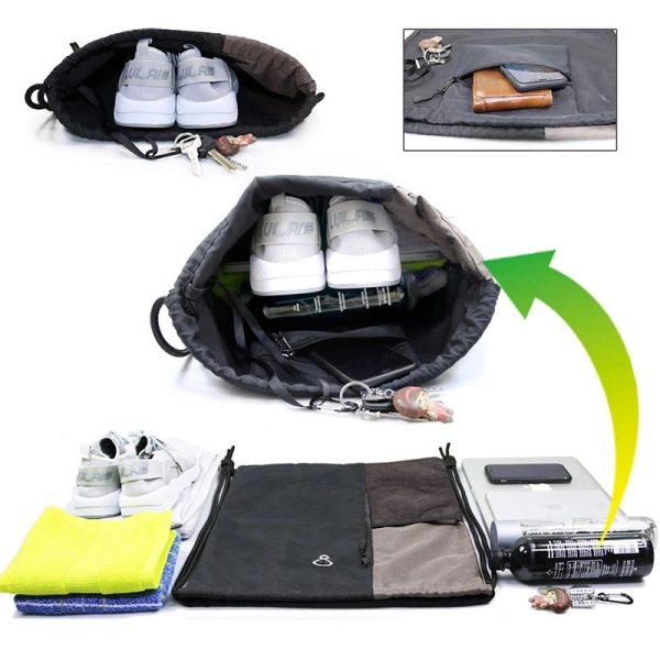 Drawstring Backpack Bag Sport Gym Sackpack