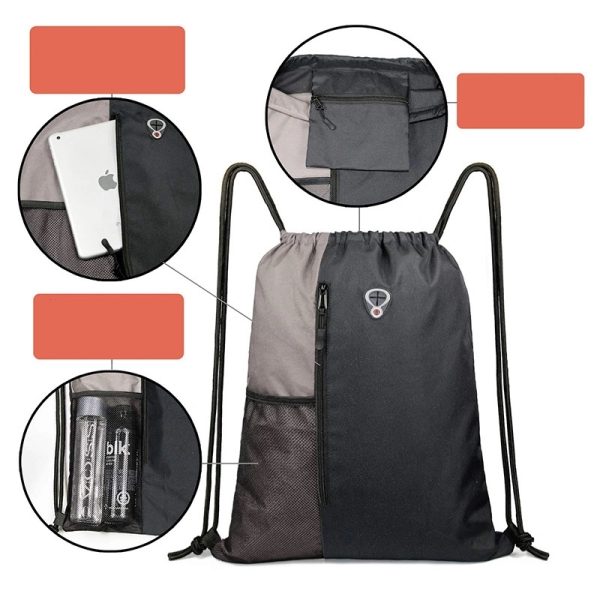 Drawstring Backpack Bag Sport Gym Sackpack