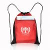 Drawstring Cinch Bag Backpack With Mesh Pocket