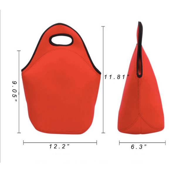 Easy Carry Zippered Neoprene Lunch Bag