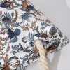 Woven Canvas Print Beach Bag