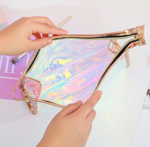 Laser Transparent Makeup Bag With Zipper